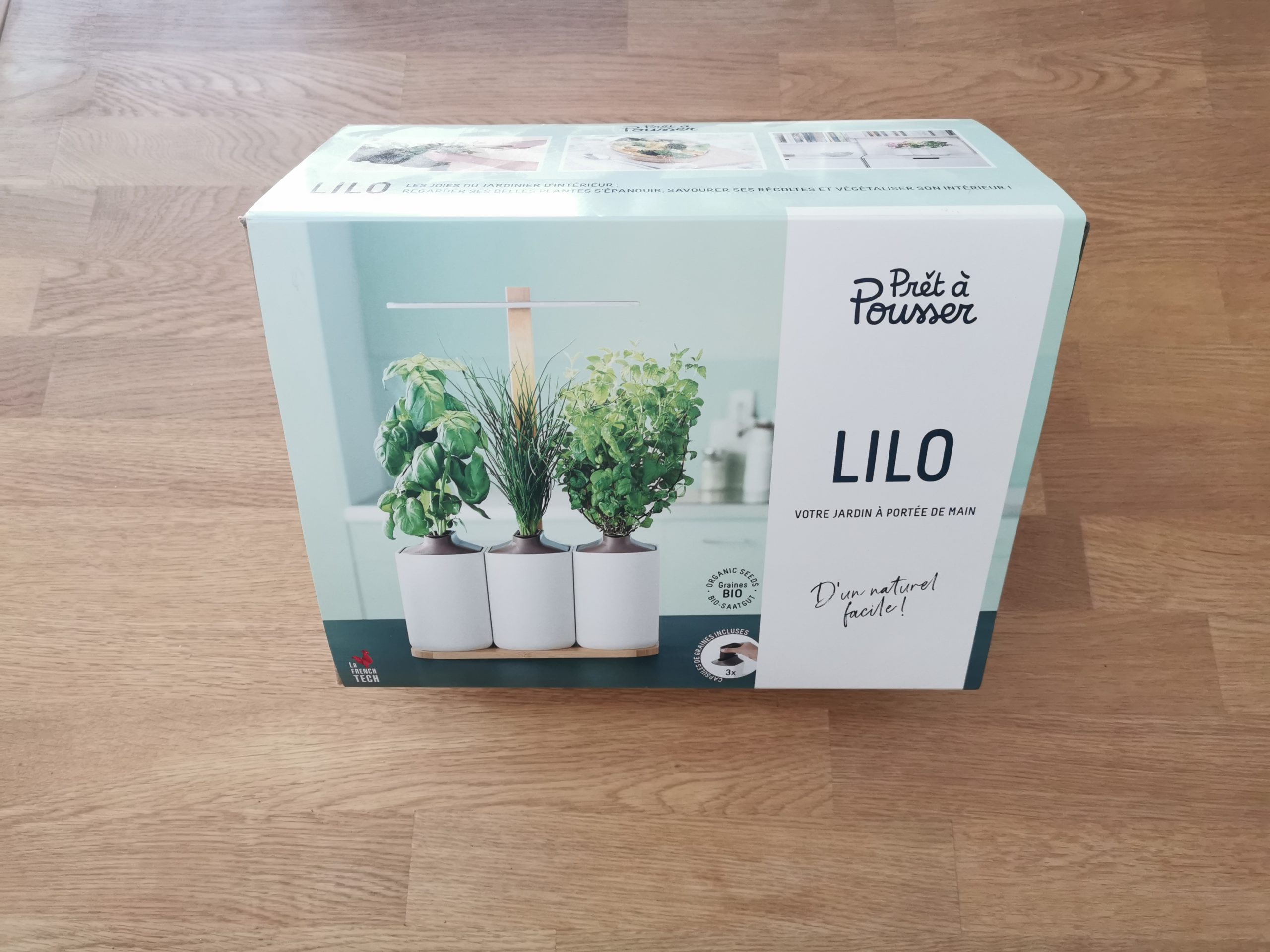 Mini jardin d'intérieur Lilo (basilic, menthe, ciboulette) - Prêt
