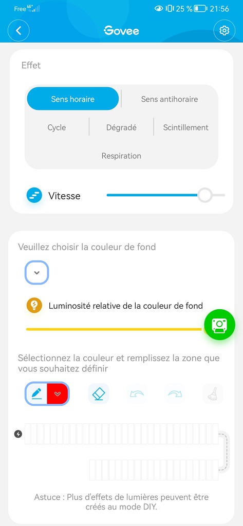 Application Govee - Mode couleur